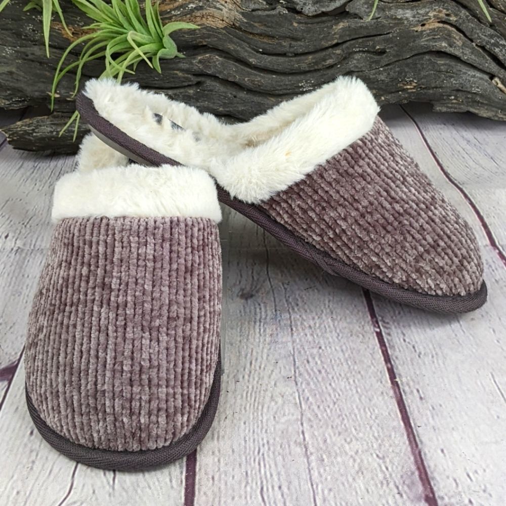 Rachel Roy Chenille Scuff Slippers